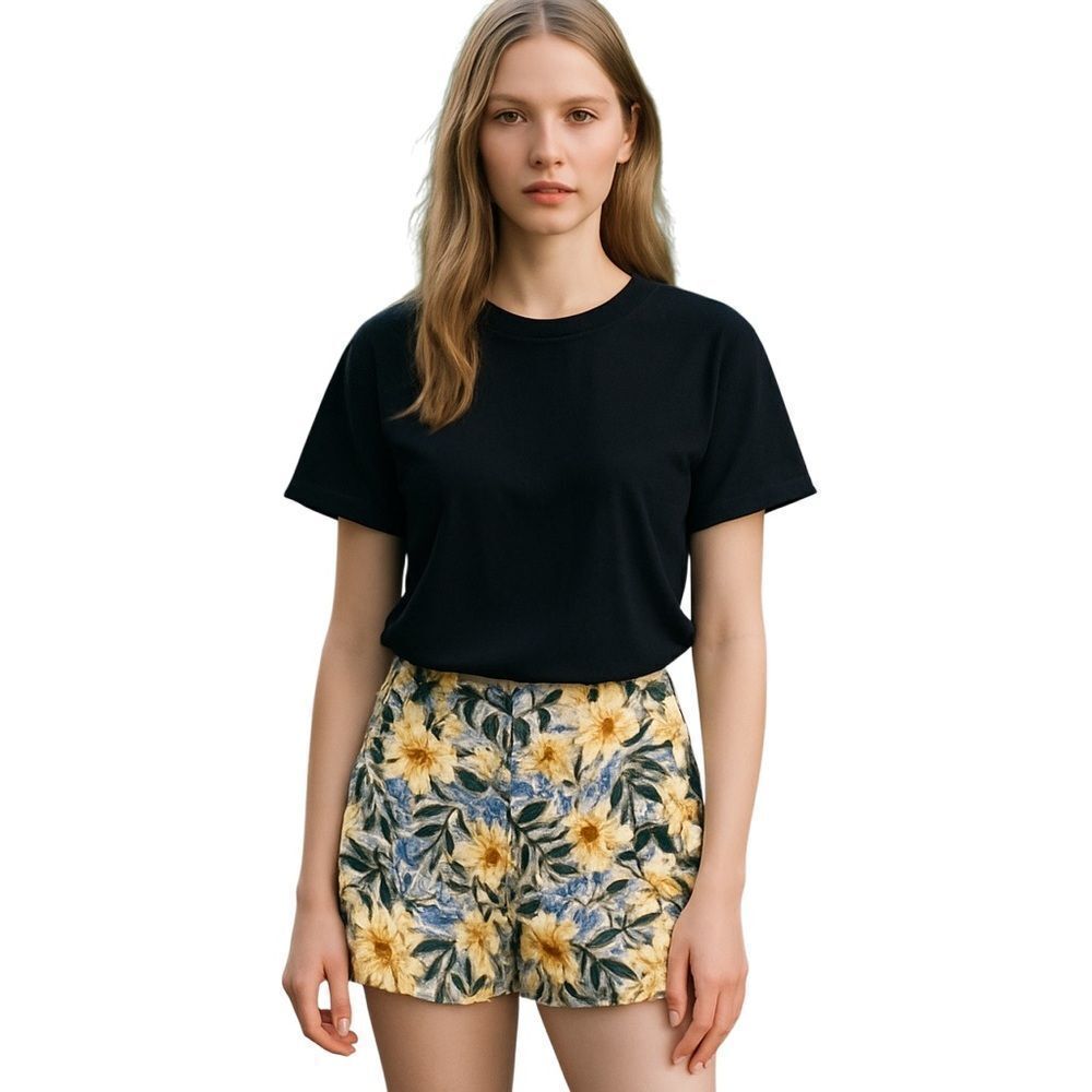 Old Navy Tropical Floral Linen Blend Shorts 16